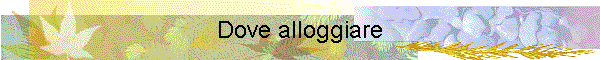 Dove alloggiare